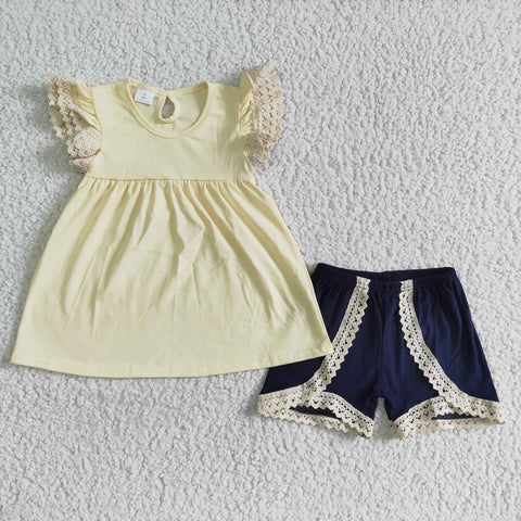 SALE A13-21 White Cute Summer Lace Girl's Shorts Outfits