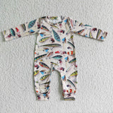 LR0003 New Fish Hook Long Sleeves Boy's Romper