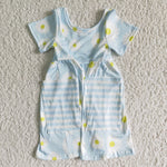 Summer Flower Floral With Pockets Cute Girl's Dress