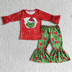 Christmas Red Green Green animal Girl's Outfits