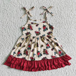 Boutique Flower Watermelon Red Girl's Dress