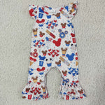 SALE SR0047 National Day Cartoon Cute Girl's Romper