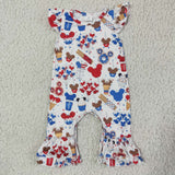 SALE SR0047 National Day Cartoon Cute Girl's Romper
