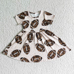 GSD0092 Football Rugby Leopard Girl's Dress