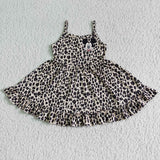 SALE GSD0104 Fashion Summer Leopard Castle mouse Girl's Dress