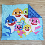 Baby Blue Fish Cartoons Fish Blanket