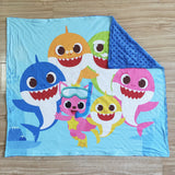 Baby Blue Fish Cartoons Fish Blanket