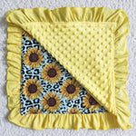 New Sunflower Yellow Leopard Blanket