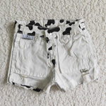 SS0027 Summer Kids Fashion Black Cow Denim Girl's Shorts