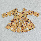 SALE GLD0013 BOO Halloween Ghost Orange Girl's Dress