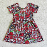 GSD0113 Summer Football Team Red Girl's Dress