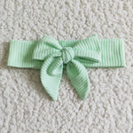 New Summer Green Cotton Button Top Ruffles Bummie With Bow Three Pcs Set