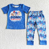 SALE BSPO0015 New Design Cartoon Blue Boy's Set