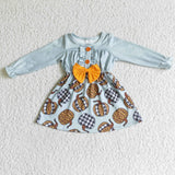 SALE GLD0007 Halloween Pumpkin Leopard Girl's Dress