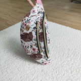 Fashion Cow Pink Flower Fanny pack Bag