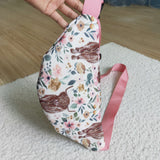 Fashion Cow Pink Flower Fanny pack Bag