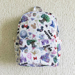 BA0010 Fashion Cartoon Castle Backpack Bag