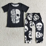 SALE BSPO0016 Halloween Skull Black Boy's Set