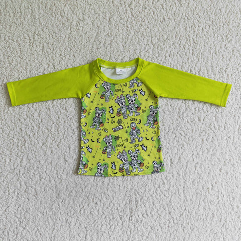 Boy's Pumpkin BOO Green Cute Shirt Top