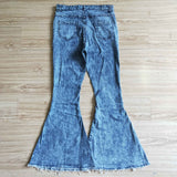 Adult Blue Jeans Fashion Flared Pants