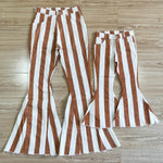 Adult Orange Stripe Jeans Fashion Flared Pants