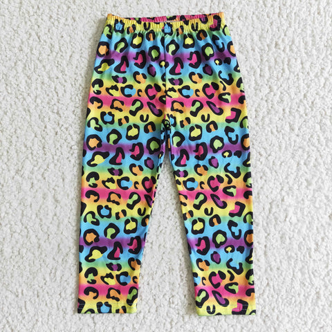 New Leopard Colorful Fashion Casual Legging Girl's Pants