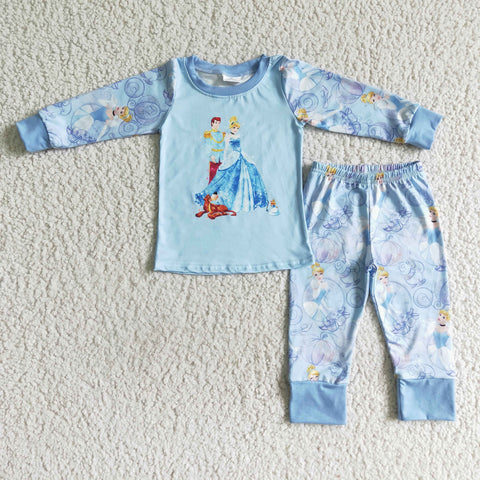 SALE 6 A1-2 Princess Winter Blue Boy Girl's Pajamas
