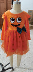 SALE GLD0019  Halloween Orange Dots Tulle With Bow Girl's Dress