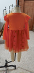 SALE GLD0019  Halloween Orange Dots Tulle With Bow Girl's Dress