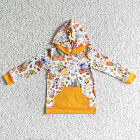 Halloween Cartoon Orange Cute Hoodie Boy's Girl's Shirt Top