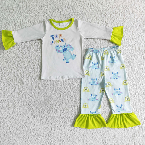 SALE GLP0154  Top Scarers Cartoon Blue Eyes Cute Girl's Set