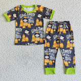 SALE BSPO0027 Cutest Pumpkin in the patch Pumpkin Cartoon Boy's Set Pajamas