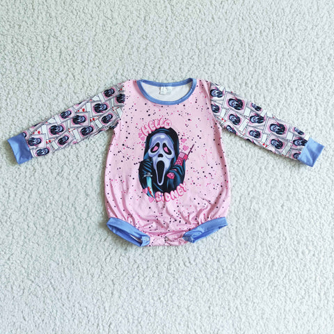 Halloween Long Sleeves Hello Sidney Pink Baby Bubble Girl's Romper