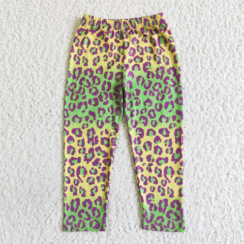 Leopard Colorful Fashion Casual Legging Girl's Pants