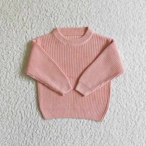 GT0036 Good Quality Winter Fashion Cute Pink Kid's Knit Sweater