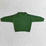 GT0031 Good Quality Winter Fashion Cute Green Kid's Knit Sweater