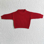 GT0032 Good Quality Winter Fashion Cute Red Kid's Knit Sweater