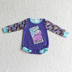 Halloween Long Sleeves The Slasher Purple Baby Bubble Girl's Romper