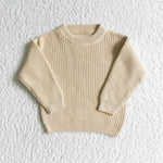 GT0033 Good Quality Winter Fashion Cute Creamy-White Kid's Knit Sweater