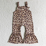 Fashion New Leopard Brown Girl's Jumpsuit