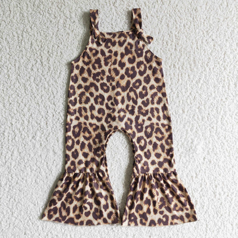 Fashion New Leopard Brown Girl's Jumpsuit