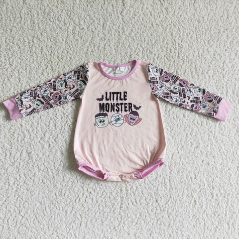 LR0101 Little Monster Bat Baby Bubble Girl's Romper