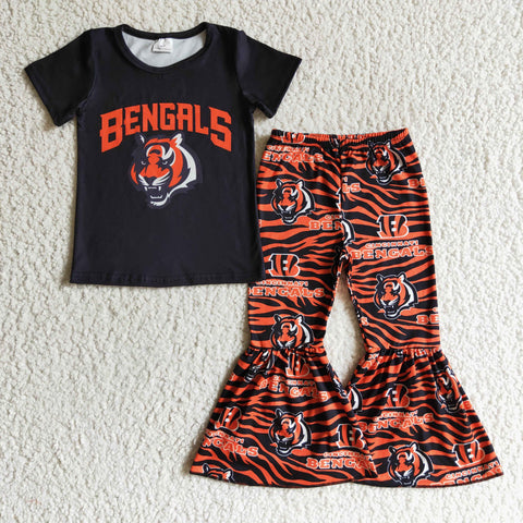 New Bengals Tiger Black Football Team Animal Girl's Set