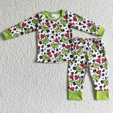 Christmas Leopard Red Boy's Set Pajamas