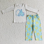 SALE BLP0058 New Top Scarers I'M A NATURAL Cartoon Blue Eyes Cute Boy's Set