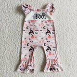 Halloween BOO Pumpkin Baby Cute Girl's Romper