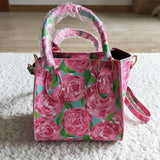 Fashion Pink Flower Crossbody bag