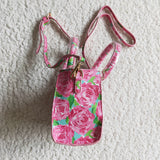 Fashion Pink Flower Crossbody bag