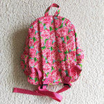 BA0022 Fashion Pink Flower Backpack Bag