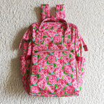 SALE Boutique Fashion Pink Flower Backpack Diaper Bags